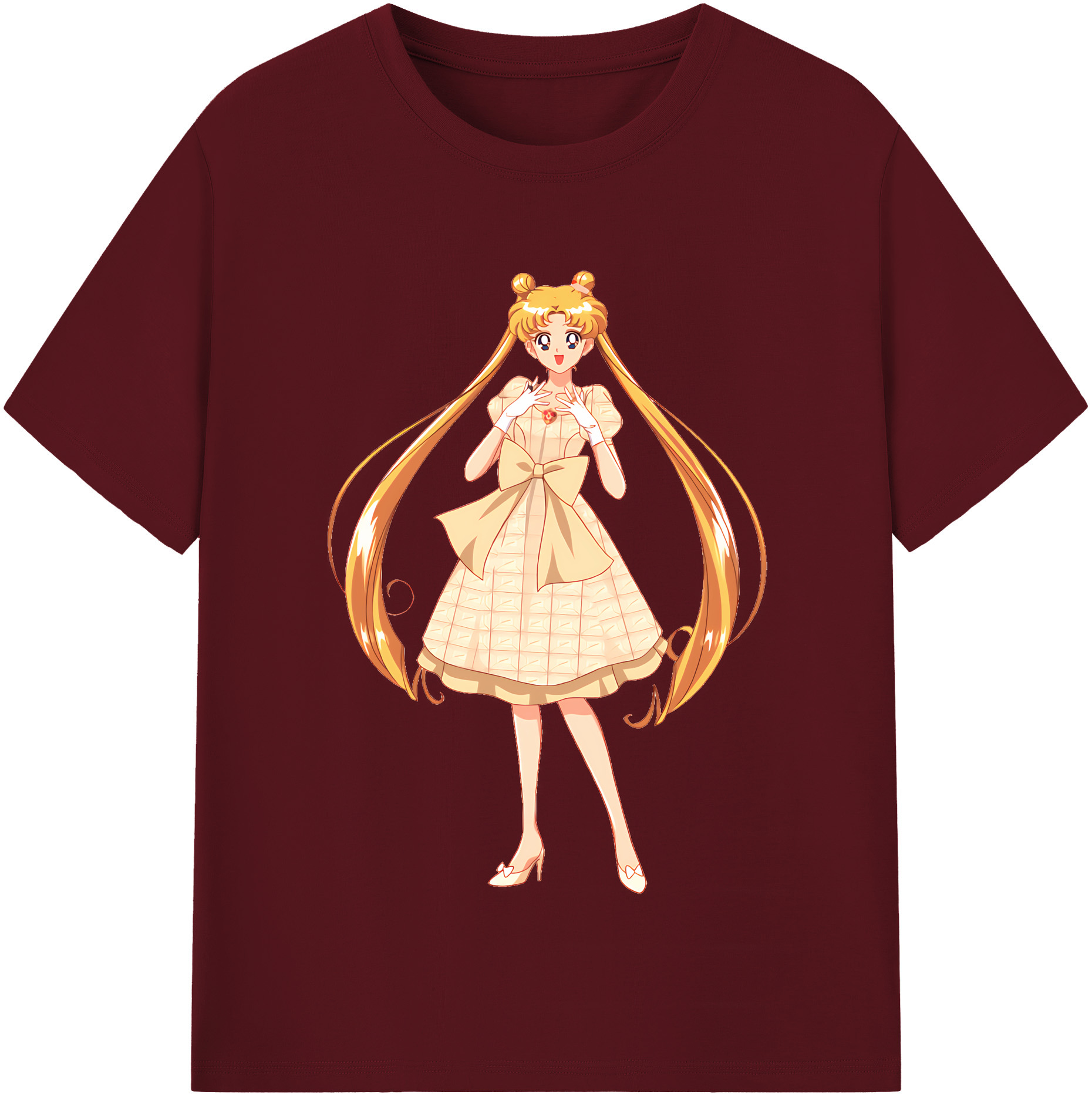 （画像用） 美少女戦士セーラームーン 愛野 美奈子 あいの みなこ Sailor Moon Aino Minako 綿100％半袖Tシャツ（フロントプリント）